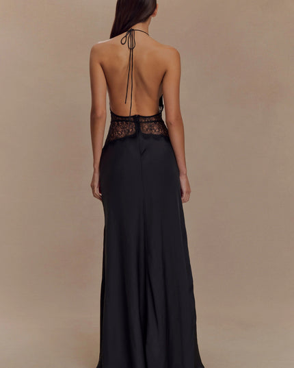 Vestido maxi de verano con lunares y escote en V para invitada de boda mujer