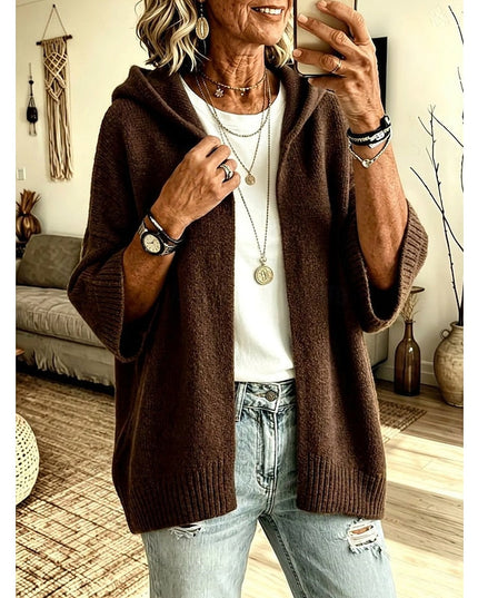 Marlowe | Relaxed Hooded Open-Front Cardigan