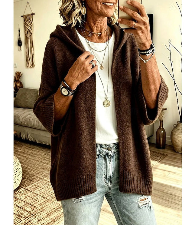 Marlowe | Relaxed Hooded Open-Front Cardigan