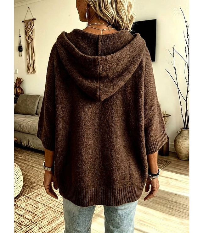 Marlowe | Relaxed Hooded Open-Front Cardigan
