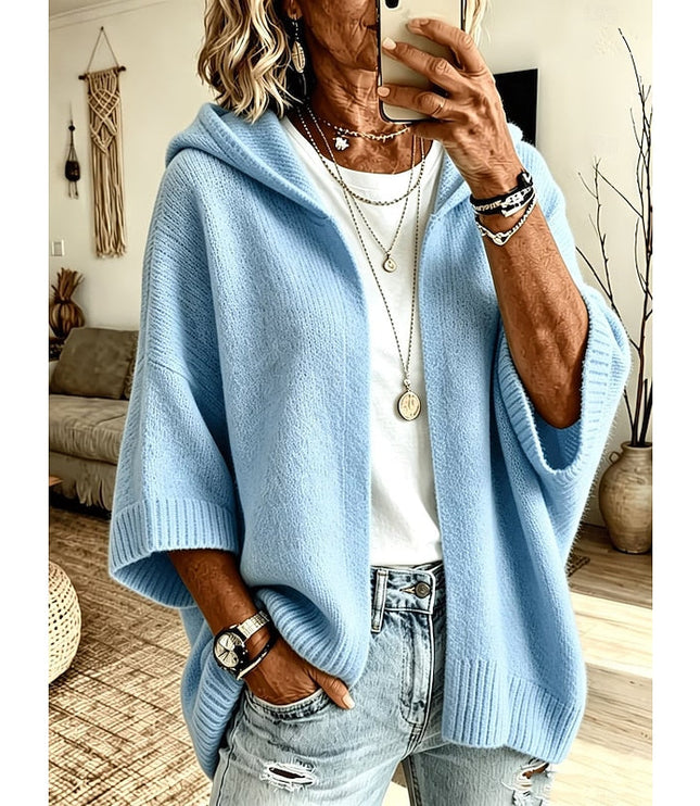 Marlowe | Relaxed Hooded Open-Front Cardigan