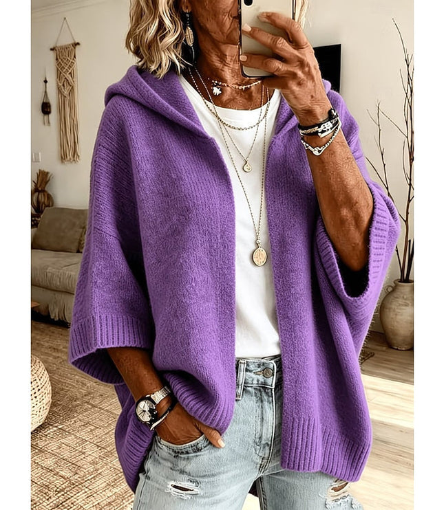 Marlowe | Relaxed Hooded Open-Front Cardigan