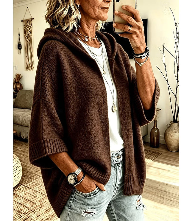 Marlowe | Relaxed Hooded Open-Front Cardigan