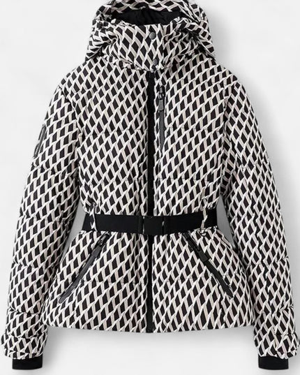 Women's Short Shiny Quilted Ski Jacket