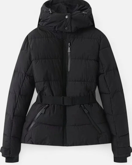 Women's Short Shiny Quilted Ski Jacket