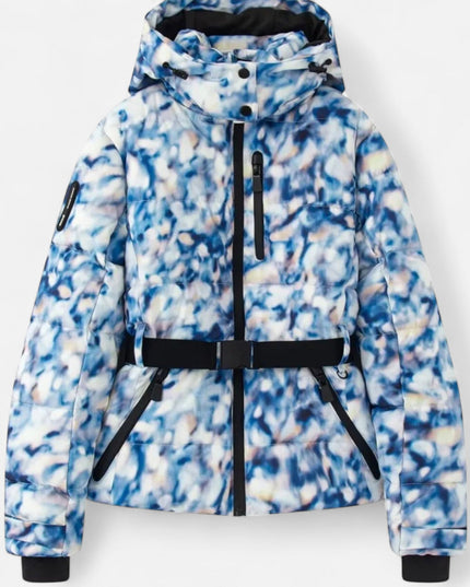 Women's Short Shiny Quilted Ski Jacket