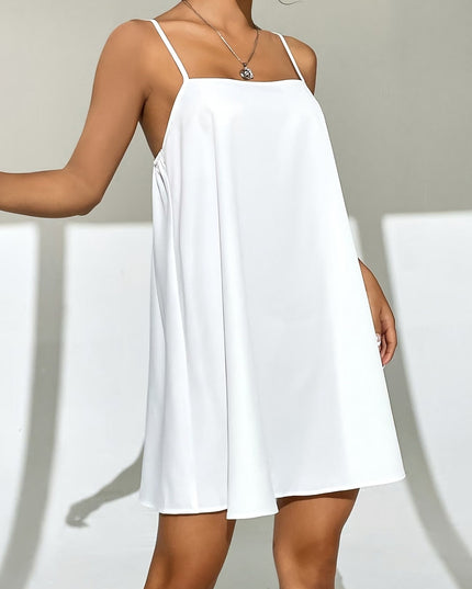 Women's Sleeveless Mini Dress with Thin Straps