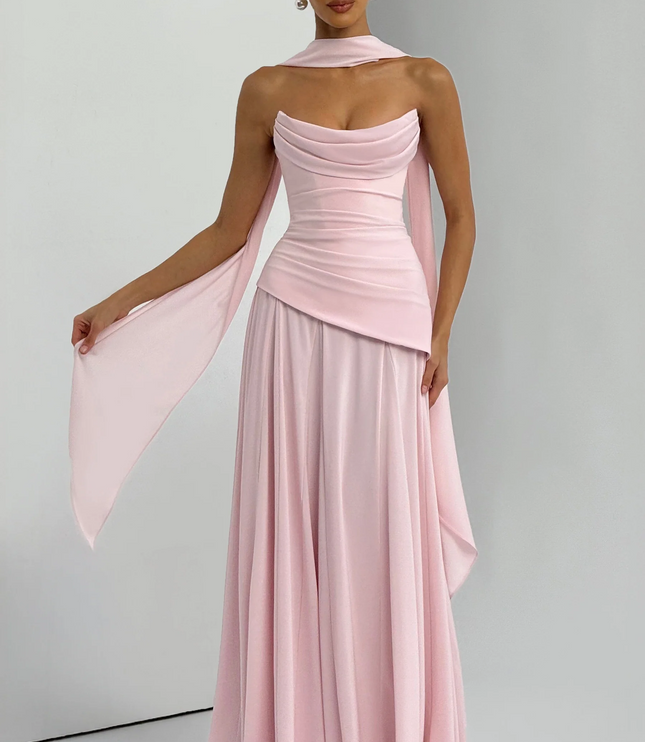 Women's Strapless Maxi Dress with Smooth Finish