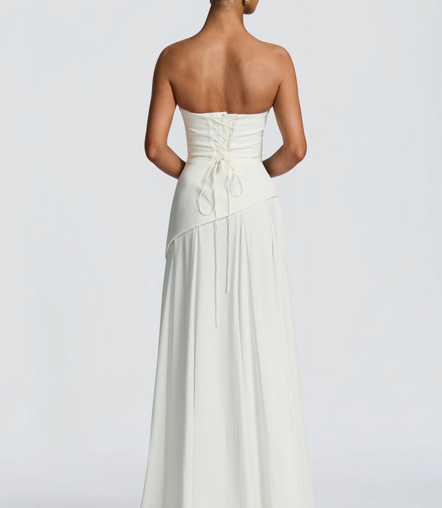 Women's Strapless Maxi Dress with Smooth Finish