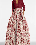Burgundy&Burgundy Floral / UK 6 (XS)