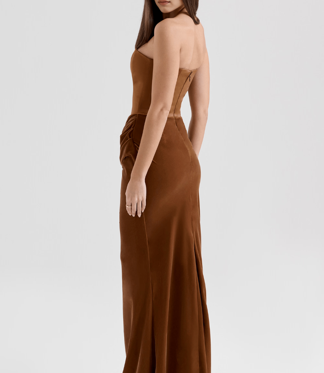 Vestido maxi bohemio fluido de verano para mujer con estampado floral y escote en V