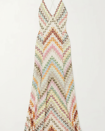 Vestido maxi floral de verano con escote en V para invitada de boda mujer