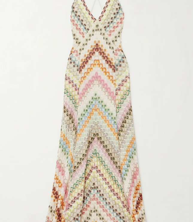 Vestido maxi floral de verano con escote en V para invitada de boda mujer