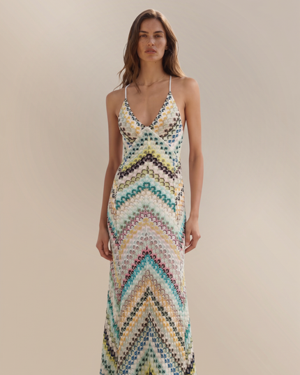Vestido maxi floral de verano con escote en V para invitada de boda mujer