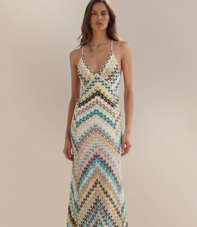 Vestido maxi floral de verano con escote en V para invitada de boda mujer