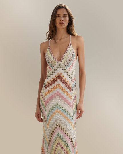 Vestido maxi floral de verano con escote en V para invitada de boda mujer