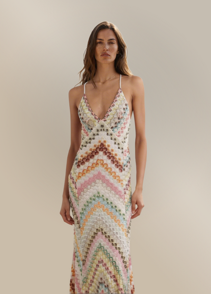 Vestido maxi floral de verano con escote en V para invitada de boda mujer