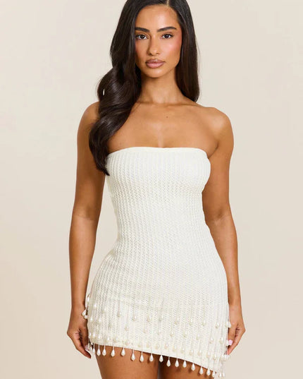 Vestido mini cóctel de verano para mujer en satén con escote cuadrado