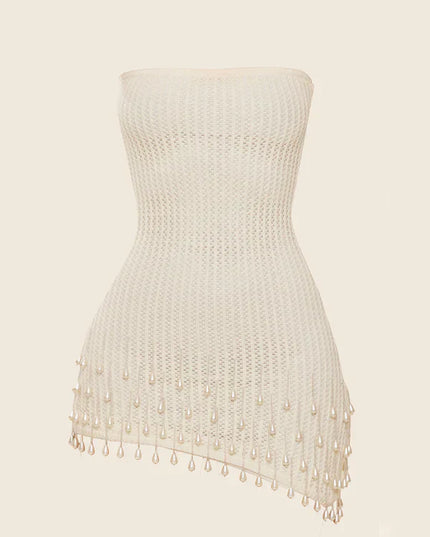 Vestido mini cóctel de verano para mujer en satén con escote cuadrado