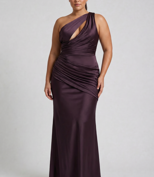 Vestido maxi de fiesta de noche de verano para mujer en satén con escote en V