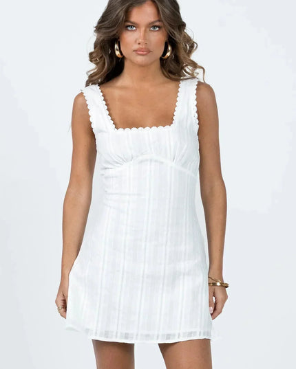 Vestido mini de cóctel con cuello cuadrado de verano para mujer
