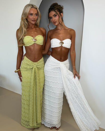 Ensemble deux pièces d'été bustier coordonné plage pour femme