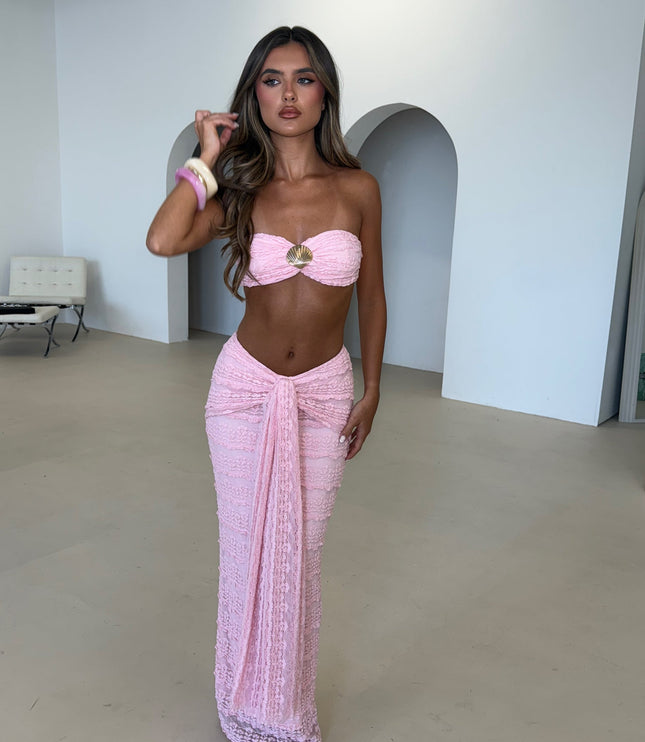 Ensemble deux pièces d'été bustier coordonné plage pour femme