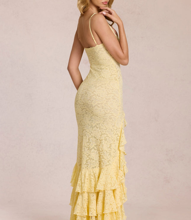Vestido maxi fluido de verano con escote en V para invitada de boda mujer