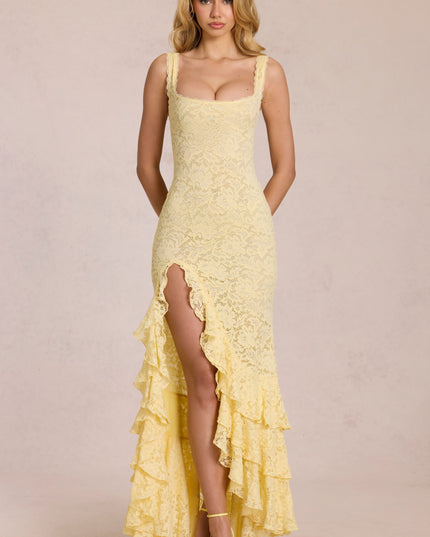 Vestido maxi fluido de verano con escote en V para invitada de boda mujer