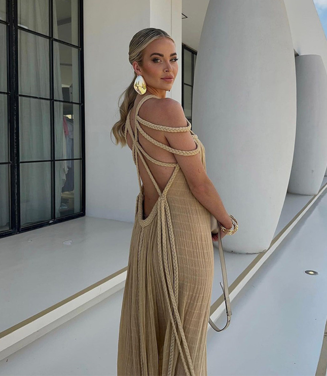 Women's Summer with Braided Neckline Maxi Dress - product image 10