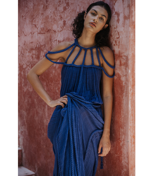 Women's Summer with Braided Neckline Maxi Dress - product image 6