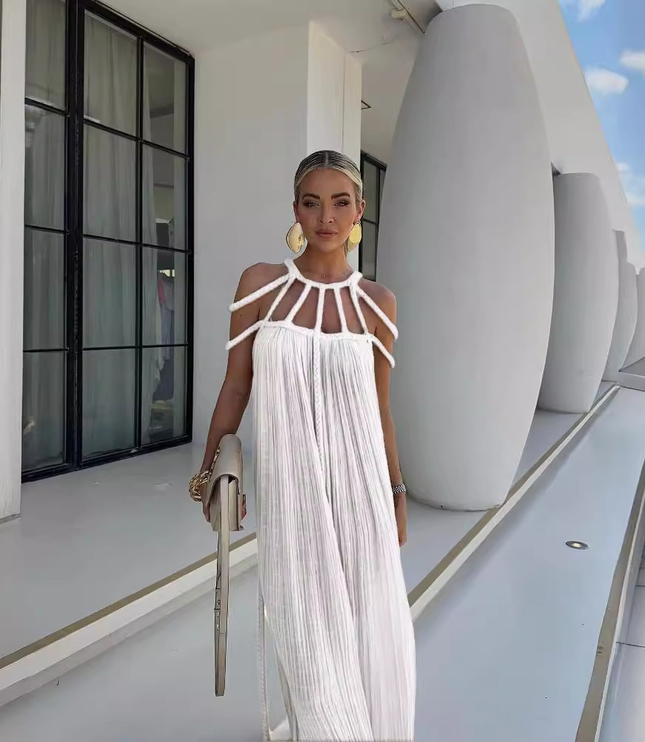Women's Summer with Braided Neckline Maxi Dress - product image 7