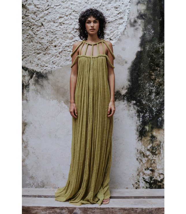 Women's Summer with Braided Neckline Maxi Dress - product image 1