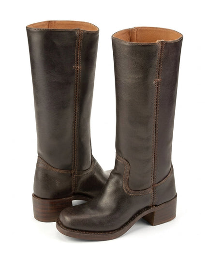 Women's Tall Straight Shaft Boots with Rounded Toe