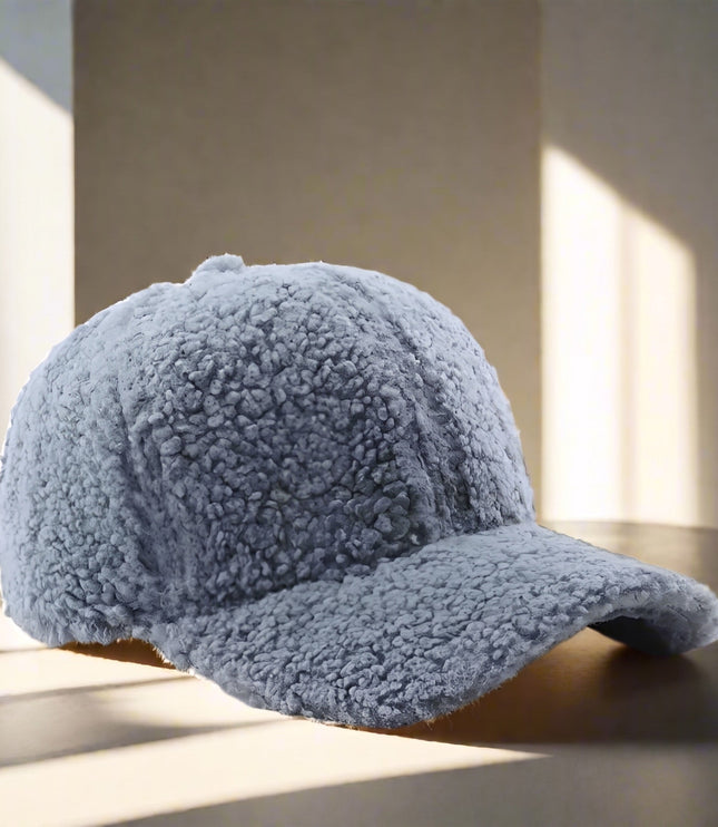 Women's Teddy Baseball Cap with Curved Peak