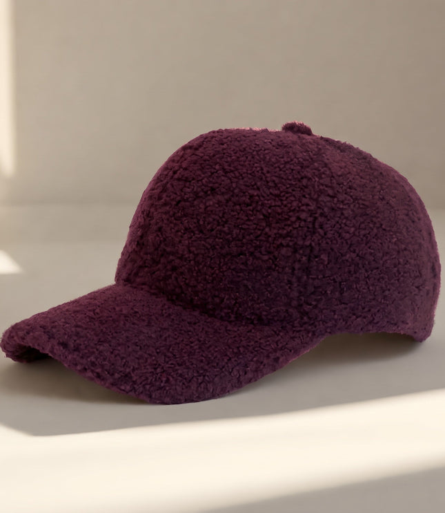 Women's Teddy Baseball Cap with Curved Peak
