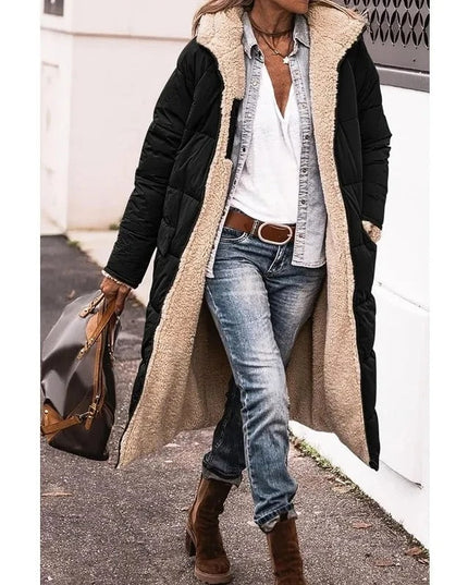 Women's Teddy Trim Longline Puffer Jacket