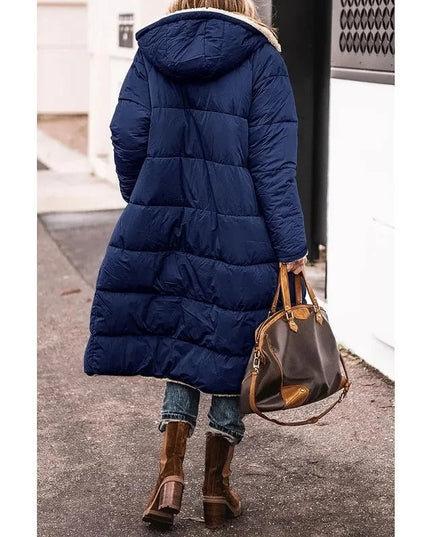 Women's Teddy Trim Longline Puffer Jacket
