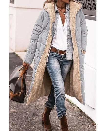 Women's Teddy Trim Longline Puffer Jacket