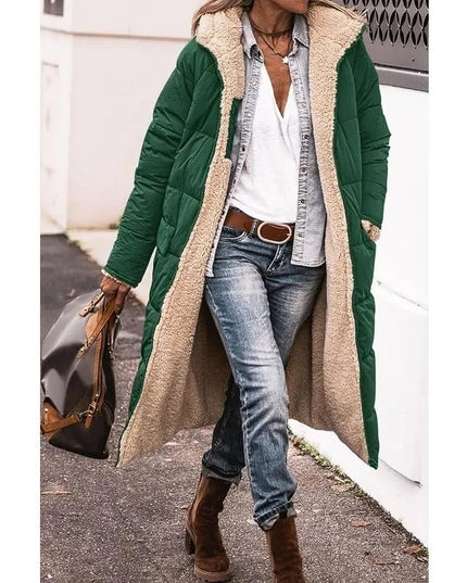 Women's Teddy Trim Longline Puffer Jacket