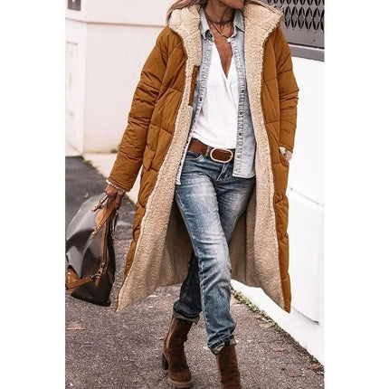 Women's Teddy Trim Longline Puffer Jacket