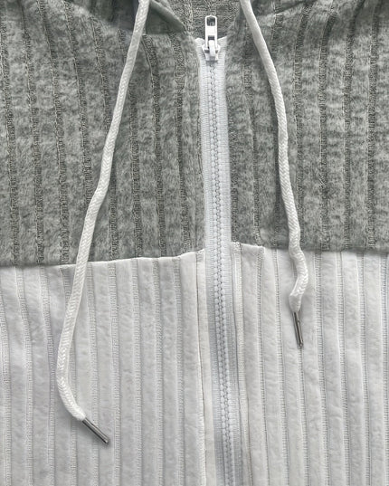 Tamara | Textured Hooded Zip Jacket