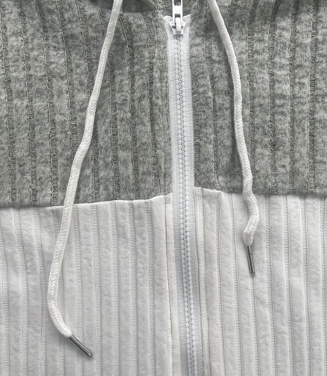 Tamara | Textured Hooded Zip Jacket