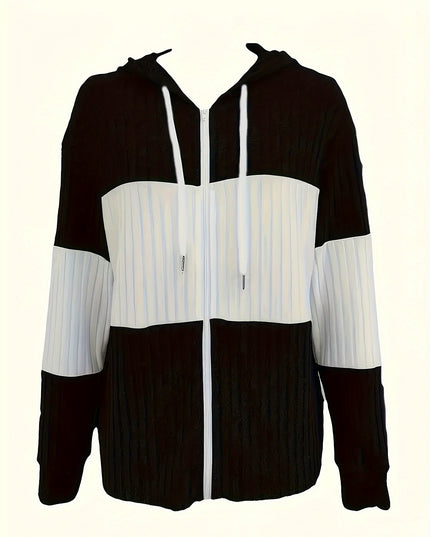Tamara | Textured Hooded Zip Jacket