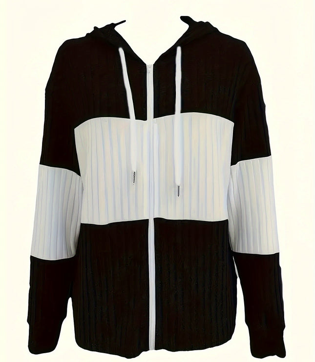 Tamara | Textured Hooded Zip Jacket