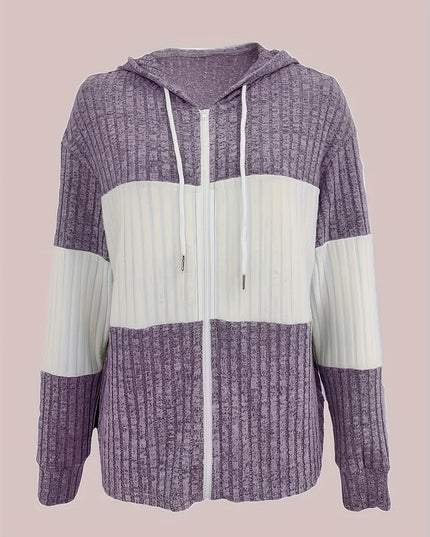 Tamara | Textured Hooded Zip Jacket