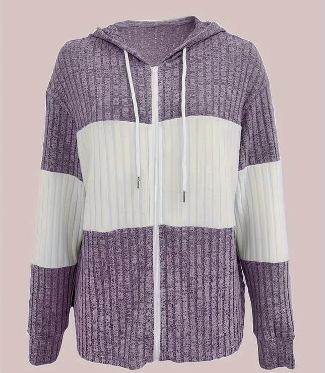 Tamara | Textured Hooded Zip Jacket