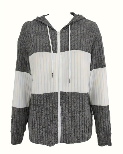 Tamara | Textured Hooded Zip Jacket