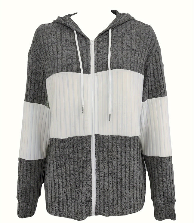 Tamara | Textured Hooded Zip Jacket
