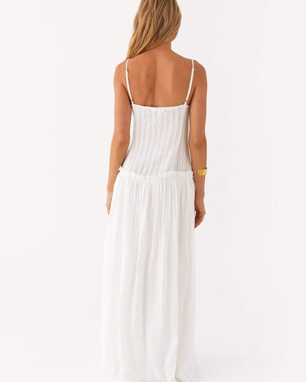 Vestido maxi fluido con cintura caída para invitada de boda mujer
